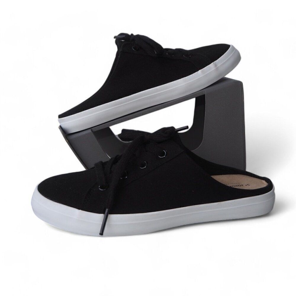 St. John's Bay Boating Memory Foam‎ Slip-on Casual Mules Black Women's 8M